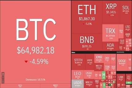 ریزش سنگین بیت کوین و اتریوم؛ سولانا ۶ درصد سقوط کرد