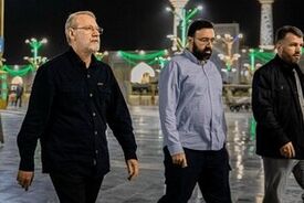 تصویری از تابوت علی لاریجانی و فرزندش در معراج شهدای تهران