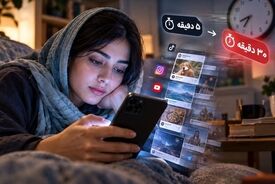 از پنج دقیقه تا نیم ساعت؛ وقتی اسکرول زمان را محو می‌کند