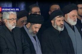 حضور فرزندان رهبرشهید انقلاب در مصلی تهران